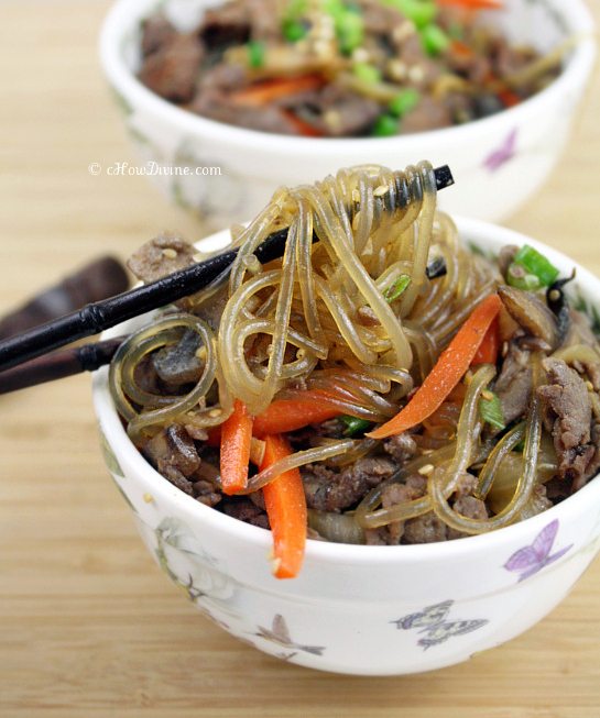 Bulgogi Japchae {Stir-Fried Noodles with Bulgogi}