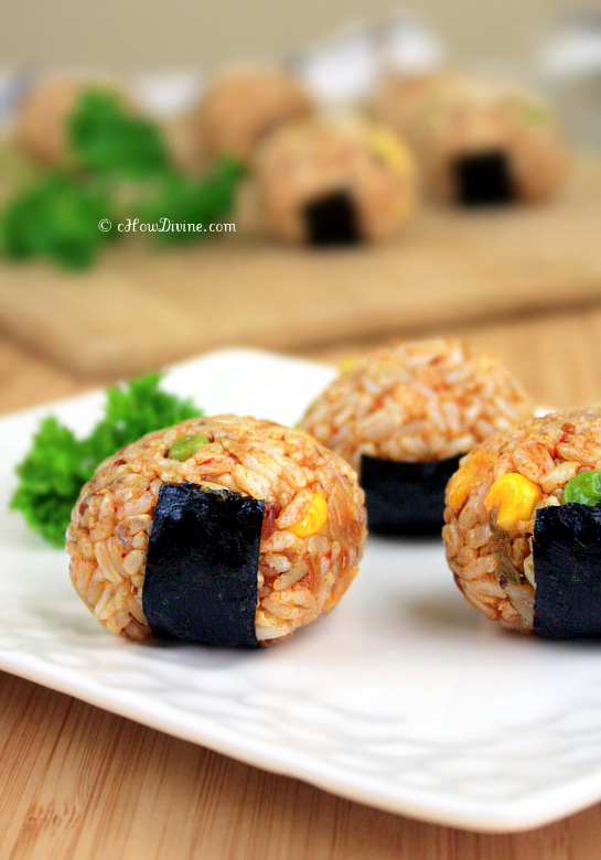 kimchi fried rice balls