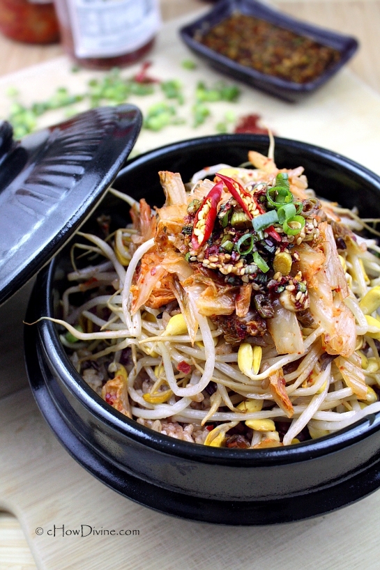 Kongnamul Bap (Soybean Sprout Rice Bowl) by cHowDivine.com