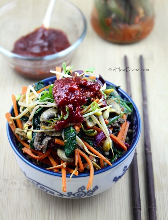 Mixed Vegetables and Beef Bibimbap by cHowDivine.com